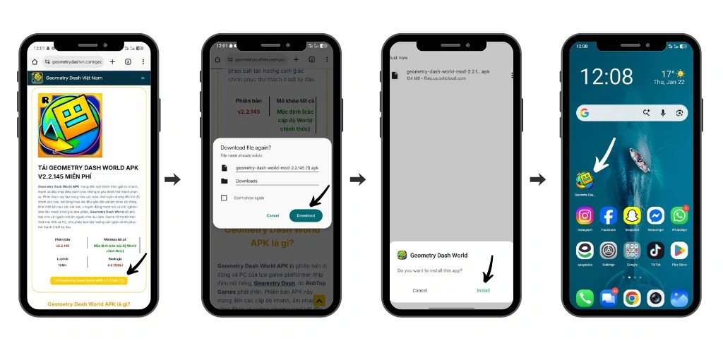 Cach-Tai-va-Cai-Dat-Geometry-Dash-World-APK-v2.2.145-tren-Android.